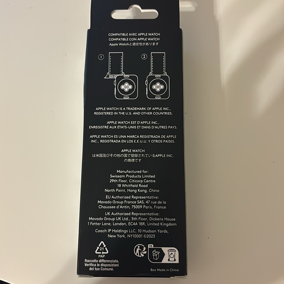 New in Box COACH Apple Watch Band 38/40/41mm - Picture 3 of 3